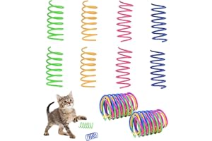 BYYT 40 Pièces Ressort Jouet Chat,Jouets De Printemps pour Chats,Coloré Jouet Ressort Chat,Jouet De Chat À Ressort,Jouet De Ressorts en Spirale,Jouet pour Chat pour Est Un Bon Cadeau pour Votre Chat