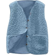 Damen Teddy Weste Mit V-Ausschnitt - Ärmellose Fleecejacke Für Herbst/Winter