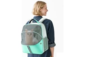 PETCUTE Mochila Perro Pequeños Bolsa para Transportar Gatos Mochila Mascotas Transpirable Viaje Mochila para Llevar Perros Gato Azul