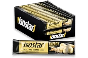 ISOSTAD Isostar Barres Sport energy Banane - Lot de 30 Barres Nutritives energétiques - 30 x 40 g