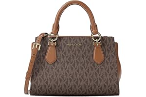 Michael Kors Marilyn Small Signature Logo Messenger Bag Brown PVC