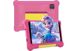 Freeski 7 Inch Android 13 Kids Tablet, 5GB+32GB(128GB Expandable), 1024x600 HD Screen, 2500mAh, 0.3MP+2MP Dual Camera, WiFi 6, BT5.2, Parental Controls, Tablet for Kids with Shockproof Case(Pink)