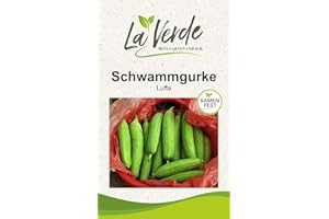 La Verde MEIN GARTEN UND ICH. Schwammgurke Samen für ca. 15 Pflanzen, Luffa cylindrica, wärmeliebend und rankend, Saatgut ohne Gentechnik