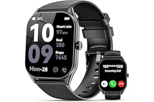 OUKITEL Smart Watch for Men Women, 2.0" HD Smart Watch(Answer/Make Call), Fitness Watch with 120+ Sports Modes, IP68 Waterproof, Heart Rate/Sleep/Spo2 Monitor/Pedometer, Smartwatch for Android iOS