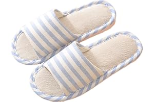 AioTio Cómodo Ocasional Del Deslizador Del Lino Del Algodón De Las Mujeres Y De Los Hombres Uso en Interiores