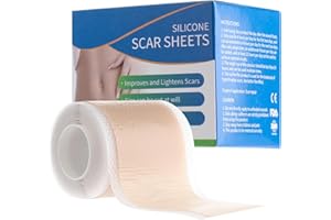 CUNQN Silikon Narbenpflaster 4 X 150 Cm Silikonpflaster für Narben Silikon Narben Blätter Narbenband Scar Tape Narben zur Narbenheilung Chirurgischen Schnitte Kaiserschnitt Keloid
