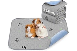 PICK FOR LIFE wasserdichte Pipipads für Meerschweinchen, super saugfähige PIPI unterlagen Kaninchen, Waschbare kleintiermatten für Kaninchen, Hamster, Welpen