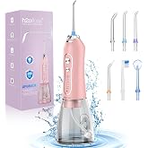 H2ofloss Rechargeable Wireless Oral Shower, Fast and Effective Interdental Cleaning &ndash; 300 ml Water Chamber, 5 Modes, 6 Heads, IPX7 Water Pass