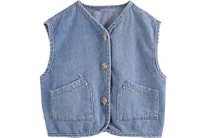ACMEDE Baby Denim Vest Girls Kids Waistcoat Jean Sleeveless Child Jacket Boys Waistcoat Cowboy Tops Autumn Infant Outerwear