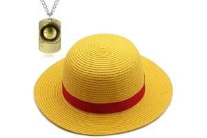 YouU Straw Sun Hat Summer Outdoor Travel Hat Cosplay Anime Z. Sanji Jewelry Set OP. Stickers Ruffy Bronze Necklace 22 pcs