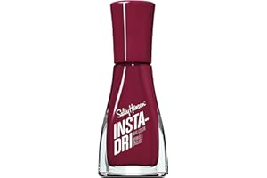 Sally Hansen Insta-Dri Nail Polish, Just in Wine, 60 Seconds Quick Drying, Long Lasting, Streak Free, Shiny Finish, 3-in-1 Formula, Built in Base and Top Coat, 9.17ml
