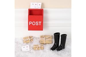 ‎FESTICY Festicy Wichtelpost Set 10-teilig mit Wichtel Briefkasten Wichtel Briefen, Mini Paketen, Wichtel Stiefeln, Kunstschnee und Briefpapier I liebevolles Wichtel- Zubehör für Puppenhaus und Wichteltür