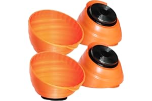 GRIP&BENDER Werkstatt-Magnetschale, Magnetische Werkzeugschale aus ABS-Kunststoff, Magnetschüssel für Schrauben (4 Stück - 145mm)