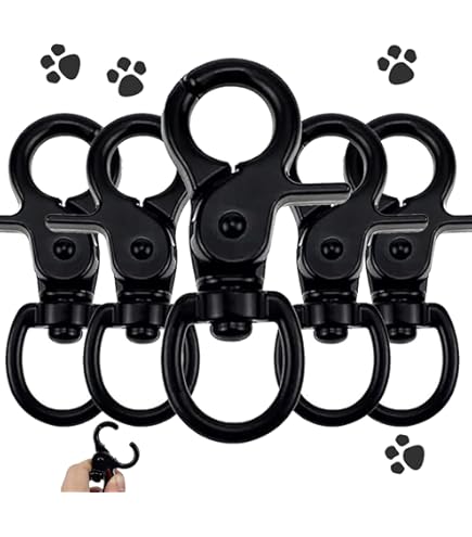 Ganzoo metalen O-ring 25 mm binnendiameter, set 10 stuks, zwart, roestvrij gelegeerd staal met puntlas, rondringen voor hondenlijn, Paracord 550 halsband, handtas hardware, knutselen