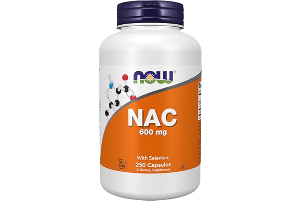 Now Foods, NAC (N-Acétyl Cystéine), 600mg Dépôt de 3 Jours, Complément Alimentaire, 250 Capsules végétaliennes, Testé en Laboratoire, Sans Soja, Sans Gluten, Sans OGM