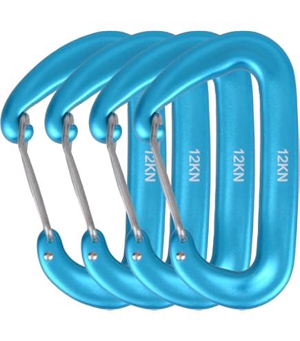 Txeouse Moschettone 5Pezzi Moschettoni Arrampicata 7075 Alluminio