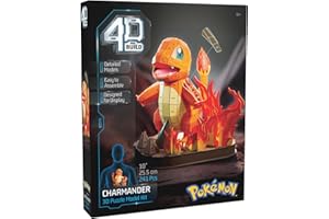 4D Build, Pokémon Charmander, Kit di Modellismo 3D, Puzzle per Adulti, 241 pezzi, dai 12 Anni in su