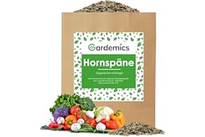Gardemics Hornspäne 25 Kg - Hornspäne Naturdünger, natürlicher Langzeitdünger für Garten, Rasen & Hochbeet – organischer Stickstoffdünger aus 100 % Horn
