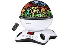 Moredig Lampada Proiettore Bambini, Proiettore Stelle Soffitto Bambini, 360° Musicale Proiettore Stelle Bambini, Proiettore Soffitto 8 Modalità Luce Notturna, Idee Regalo Natale, Cameretta Bambino