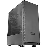 MARSGAMING Mars Gaming MCN2, Boîtier PC Gaming ATX, Fenêtre Latérale Complète, Grille Avant, Conception Double Chambre, Venti