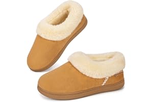 EverFoams Damskie przytulne, ciepłe, puszyste sztuczne futro z mikrozamszu, pianka z pamięcią kształtu, do użytku wewnątrz i na zewnątrz, z zamkniętymi plecami