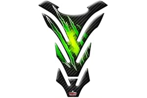 COLORBIKE PINTURA Y ADHESIVOS DE MOTOS. Tankpad Tank Pad Protector Deposito Tanque Moto - Pegatina Deposito Moto 3D Carbon Compatible con Moto Kawasaki Aprilia Ducati Cagiva Yamaha Honda Suzuki Universal Garra monste - 20x15cm