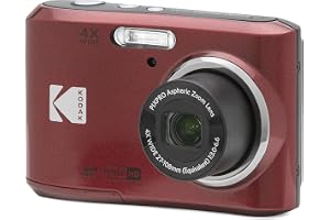 KODAK Friendly Zoom FZ45 röd | 16 MP-sensor, 2,7 LCD, Full HD 1080p video, använder 2 × aa-batterier