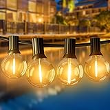 Catena Luminose, 18M / 60FT G40 Catena Lampadine LED Esterno con 30+1 Plastica, Impermeabile Luci da Giardino Stringa Decorat