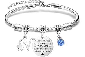 Yumioxa Recuerda a Las Mujeres El Nombre Inicial Del Brazalete Pulsera Inspiración Pulsera A Veces Te Olvidas De Que Eres Increíble,Así Que Este Es Tu Recordatorio Cumpleaños Brazalete Regalos