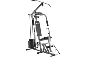 tectake® Station de Musculation Cage de Musculation Barre de Tractions Home-Trainer Module Papillon Dispositif d’Extension de Jambe Appareil musculation Barre musculation Sport Maison Fitness