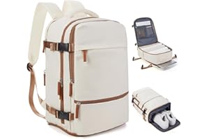 SEAFEW Mochila Viaje Cabina Avion 40x30x20 para Ryanair Mochilas de Vacío con Bomba para Mujer Bolsa de Cabina 45x36x20 Easyjet Equipaje de Mano Mochila de Senderismo Mochila Impermeable Cabina Mochila