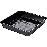 Prestige Inspire Square Cake Tins for Baking - Non Stick 9 Inch Cake Tin 23cm, Freezer & Dishwasher Safe, Heavy Gauge Carbon 