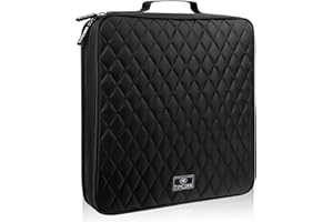 TIMCORR CD Case DVD Holder Storage: 160 Capacity DVD Cases Organizer Portable Wallet Storage - CD Plastic Protective Carrying Binder for Home Travel (Black)