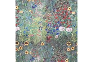 Crafty By Chatham Glyn PU Coated Water Repellent Fabric UV Resistant Klimt's Farm Garden 100% Polyester Digitally Printed Crafty Outdoor Fabric by The Metre 150cm Wide (COD013)