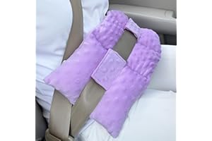 D. Cozy Stoma-Sicherheitsgurtkissen Stoma Sicherheitsgurtschutz Stomatasche Abdeckung Ileostomie Stomazubehör Urostomie Gürtel Kissen für Peritonealdialyse PD Katheter Frauen Männer Minky Dot Lavendel