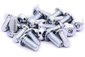 SINGULARITY SUPPLIES M5 (5mm x 16mm) Hex Socket Button Machine Screw (Bolt) - Steel (Pack of 20)