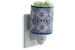 CANDLE WARMERS ETC Plug in Fragrance Warmer - Indigo Porcelain British 3 Pin Plug