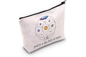 LEVLO Music Band Kosmetiktasche Stern Mond Sonne Lover Geschenk You're a Sky Full of Stars Make-Up Reißverschlusstasche für Frauen Mädchen, You're a Sky Full of Stars