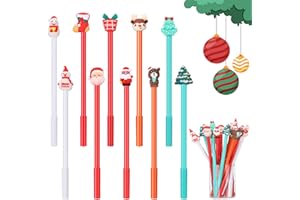 Kesote Penne Natale 2025, Penne Natalizie 20 Pezzi Pensierini per Natale 10 Stili Penna a Inchiostro Gel Natalizio Gadget Natalizi Regalini