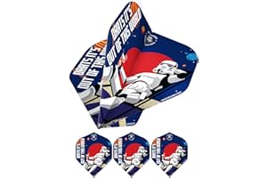 Shepperton Design Studios Original Stormtrooper Officially Licensed Dart Flights, Standard No2 Shape, 100 Micron, Available in Multiple Designs and Pack Sizes.