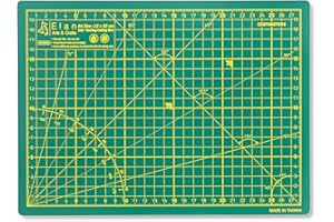 Elan Tappetino da Taglio A4 Verde, Piano da Taglio 22x30 cm, Tappetino Autorigenerante a 5 Strati, Tappeto Antitaglio PVC Riciclato, Cutting Mat A4