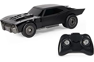 DC Batman - Coche TELEDIRIGIDO BATMÓVIL - PELÍCULA The Batman - Coche RC Batman Escala 1:20-2,4GHZ Distancia 30 m - 6060469 - Juguete Niños 4 años +