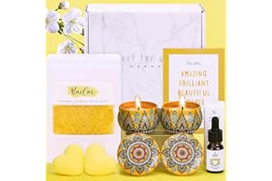 BAICAI Jasmine Bath Sets Pamper Gifts for Women Birthday, Unique Skin Care Pamper Hamper for Women Self Care package for Her, Relaxation Spa Gifts Set Get Well Soon Gift for Women Best Friend Sister Auntie