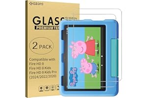 GOZOPO Screen Protector for 8-inch Kids tablet / 8 Kids Pro tablet, Tempered Glass Film, 2 Pack