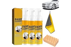 Gienslru Detergente in schiuma All Around Master, detergente in schiuma multiuso, detergente in schiuma per auto multifunzionale, potente smacchiatore per auto (30ML, 3pezzi)