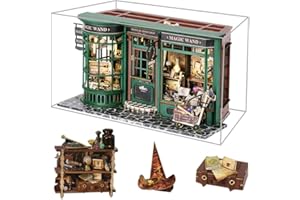 HJBHDOLL Magic Shop Dollhouse with Dust Cover, DIY Miniature Dolls House Furniture Kit, 1:24 Scale Creative Gift For Children Teen Birthday Gift
