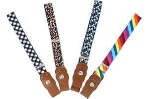 ifundom 4Pcs Enfants Tout-Petits Ceinture Élastique sans Boucle Ceintures Réglables Extensibles pour Filles Garçons Retour Aux Fournitures Scolaires