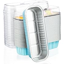 EUSOAR 100-Pack Disposable Gold 8oz Aluminum Ramekins With Lids - Foil Baking Cups For Muffins, Desserts & Party Favors - View #8