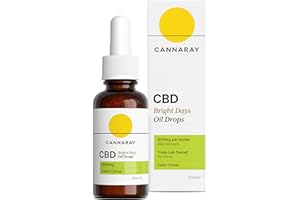 Cannaray CBD Oil Drops – Bright Days, 1500mg, Zesty Citrus | High Strength CBD (30ml)