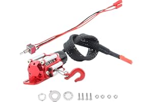 BONKZEBU Verricello per RC, Mini Verricello con Lavorazione CNC Accurata, per SCX10 D90 D110 TF2 KM2